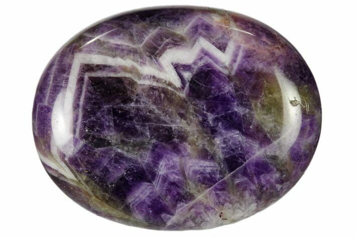 1.8" Polished Chevron Amethyst Pocket Stone - Photo 1